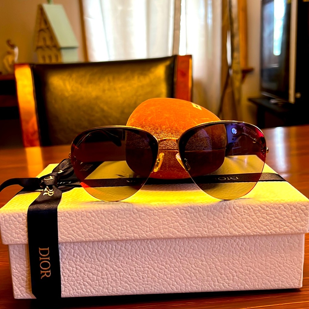Miu-miu Aviators 140 purple mirrored lenses - Picture 3 of 15